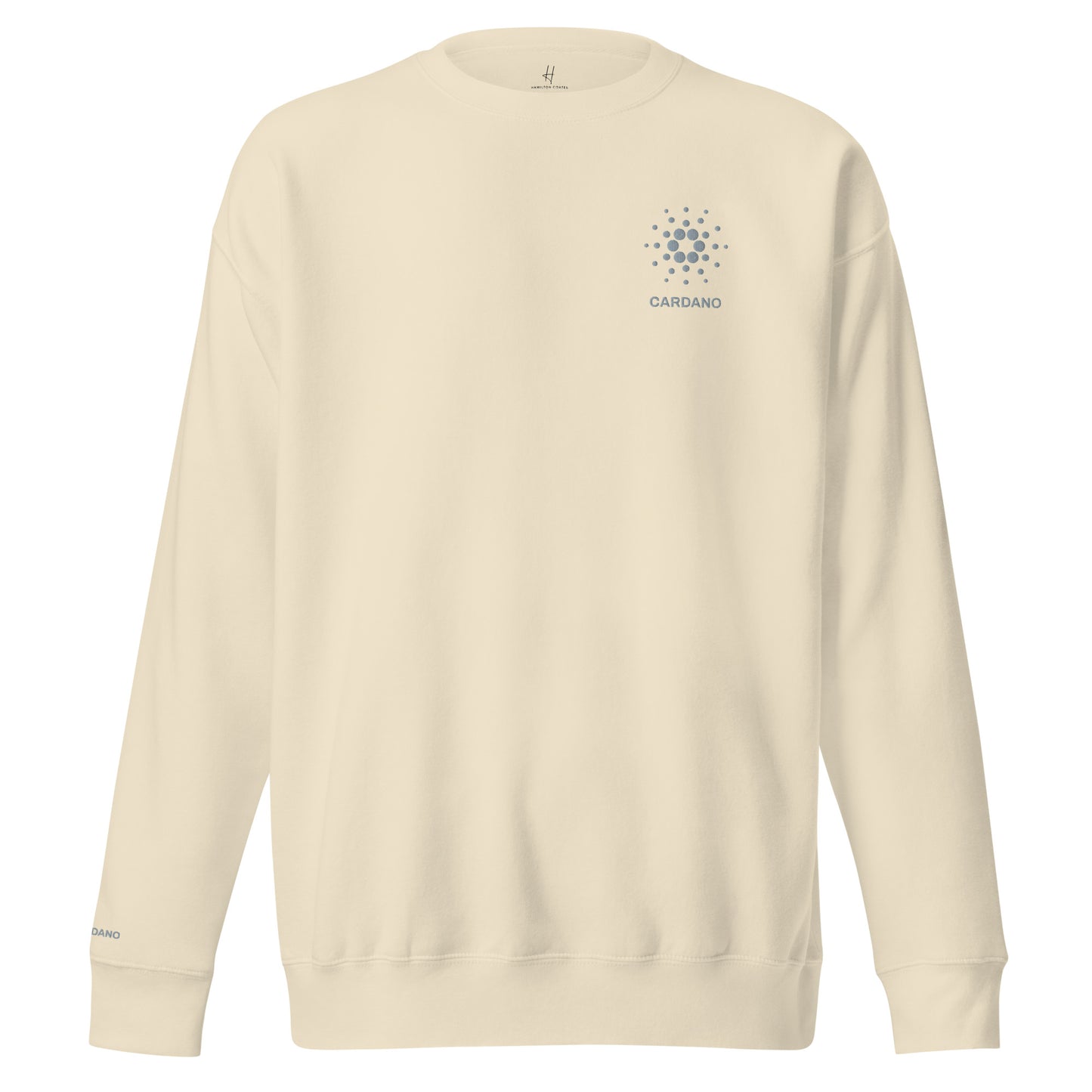 Unisex Premium Sweatshirt - Cardano Logo, Stacked