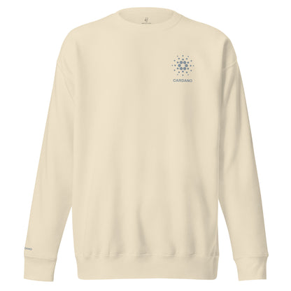Unisex Premium Sweatshirt - Cardano Logo, Stacked