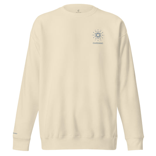 Unisex Premium Sweatshirt - Cardano Logo, Stacked