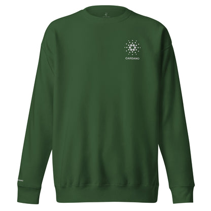 Unisex Premium Sweatshirt - Cardano Logo, Stacked