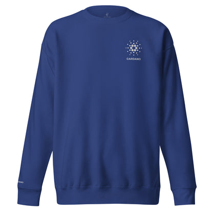 Unisex Premium Sweatshirt - Cardano Logo, Stacked