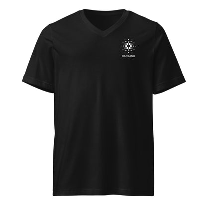 Unisex Signature V-Neck T-Shirt - Cardano Logo, Stacked
