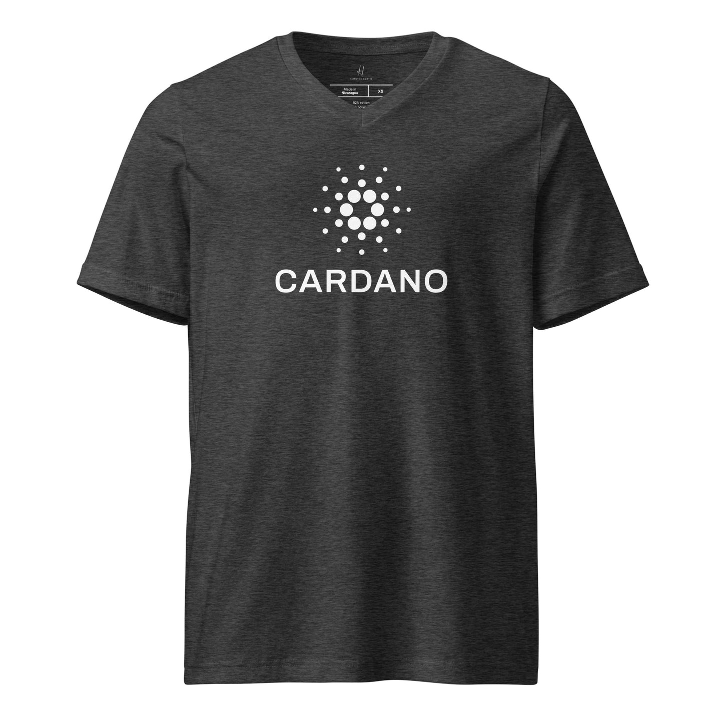 Unisex Signature V-Neck T-Shirt - Large Cardano Logo, Stacked