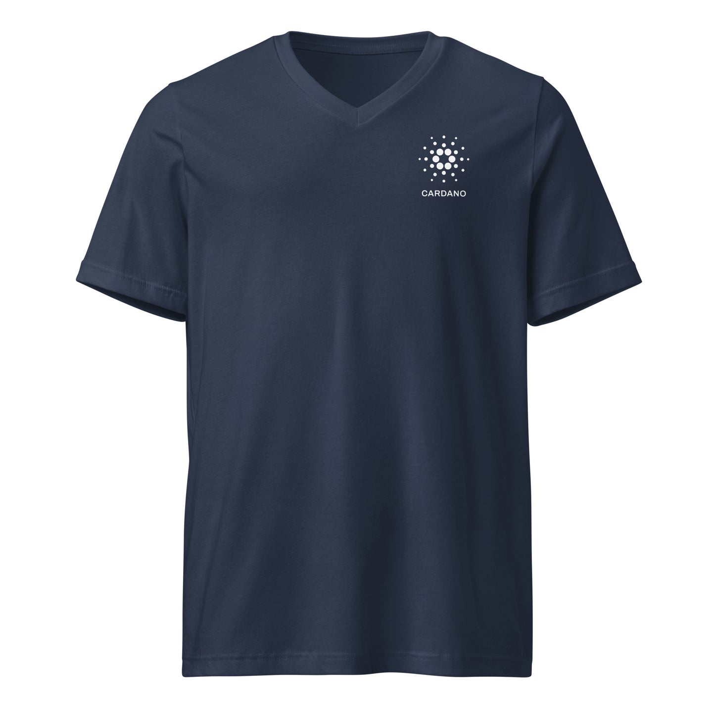 Unisex Signature V-Neck T-Shirt - Cardano Logo, Stacked