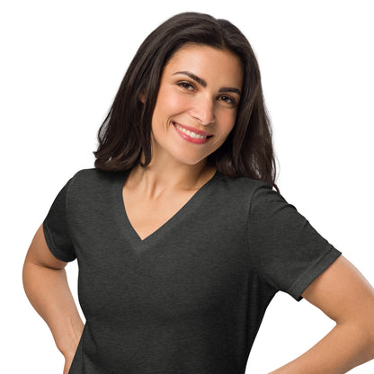 Lässiges Damen-T-Shirt mit V-Ausschnitt