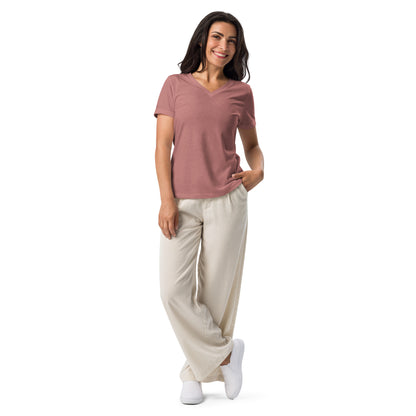 Lässiges Damen-T-Shirt mit V-Ausschnitt