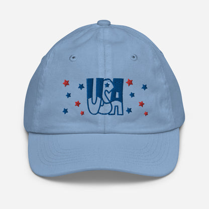 Embroidered USA baseball cap