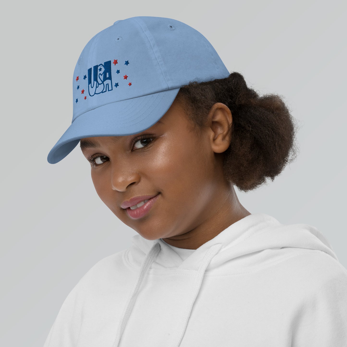 Embroidered USA baseball cap