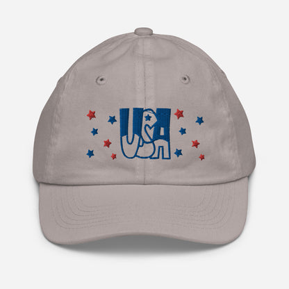 Embroidered USA baseball cap