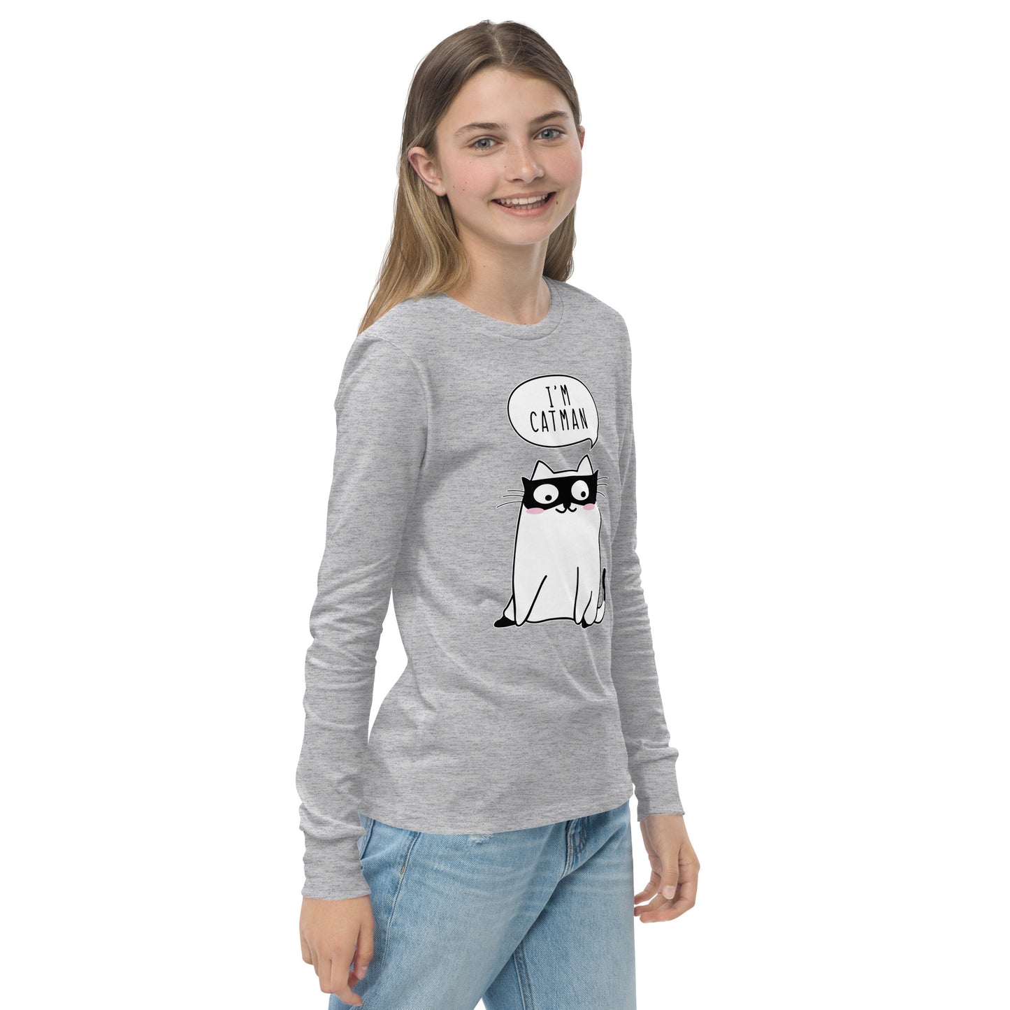 Youth long sleeve tee - I'm Catman