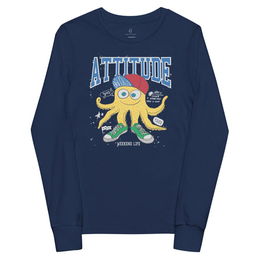 Youth long sleeve tee - New Yorker Attitude Monster