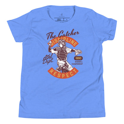 Youth Short Sleeve T-Shirt - Baseball catcher