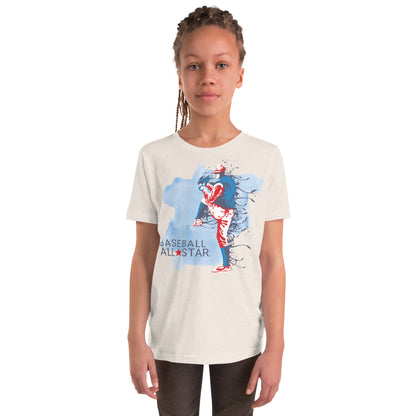 Youth Short Sleeve T-Shirt - Baseball All Star Pitcher