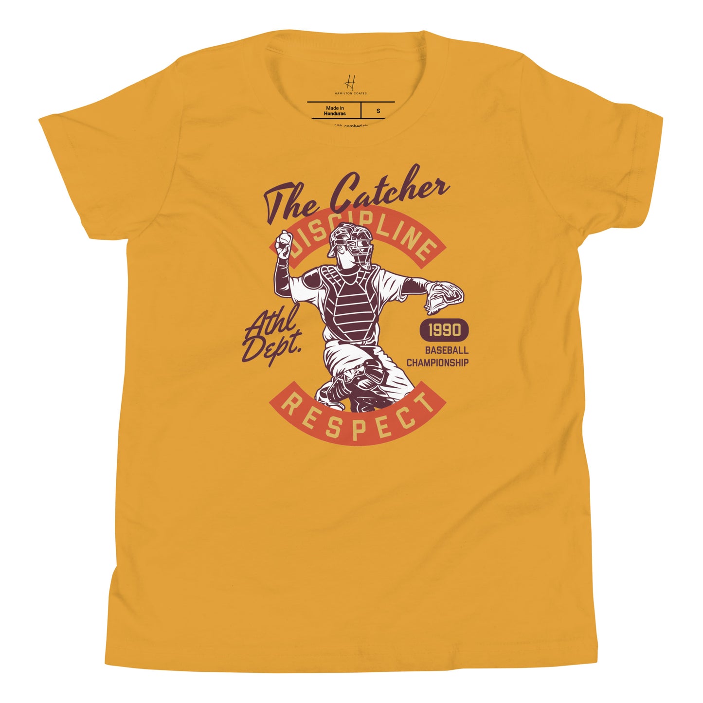 Youth Short Sleeve T-Shirt - Baseball catcher