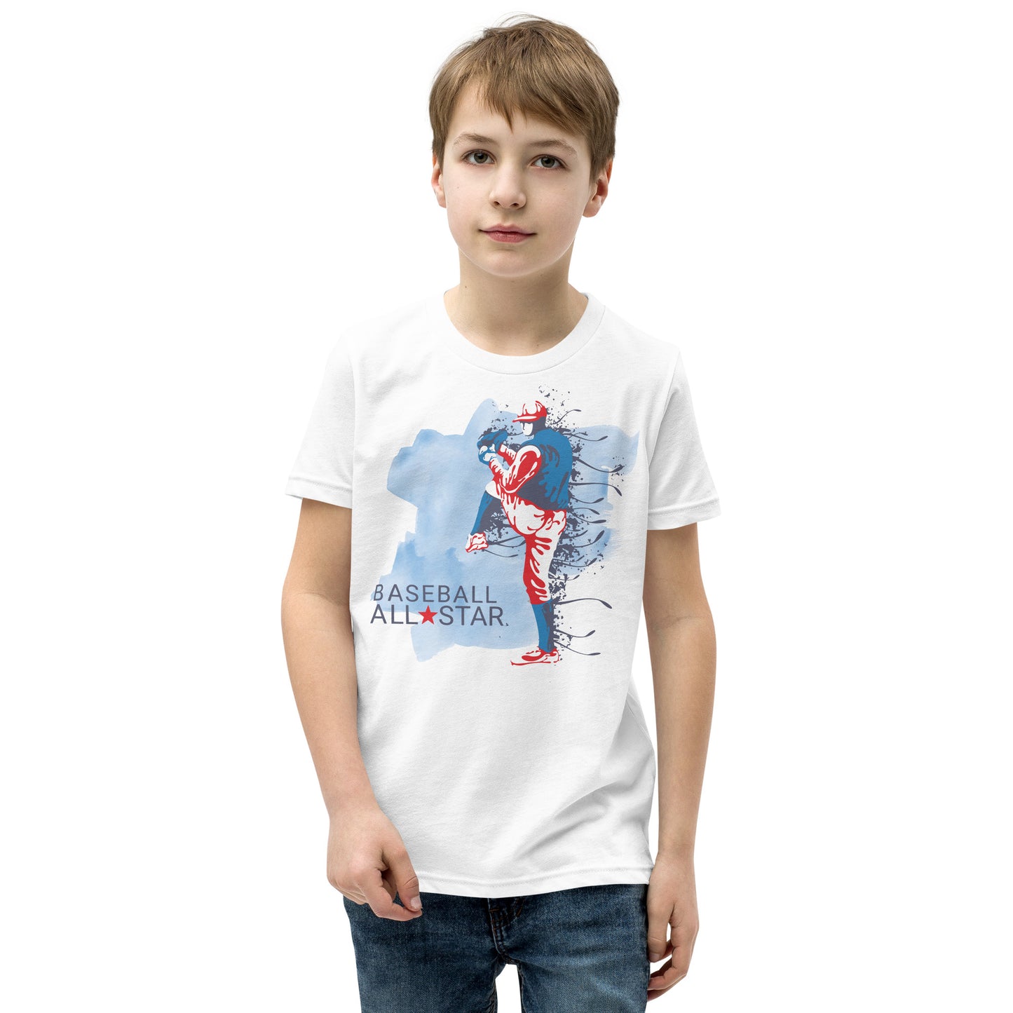 Youth Short Sleeve T-Shirt - Baseball All Star Pitcher