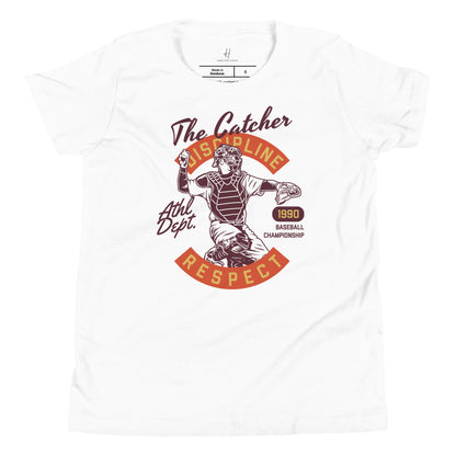 Youth Short Sleeve T-Shirt - Baseball catcher