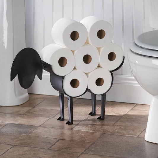 Country Charm Freestanding Sheep Decorative Toilet Paper Holder