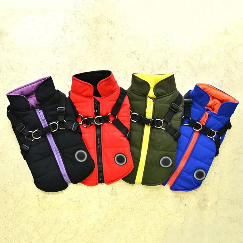 RainShield Waterproof Dog Coat With Harness