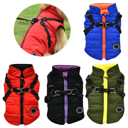 RainShield Waterproof Dog Coat With Harness